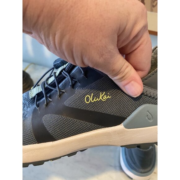 OluKai Miki Trainer Shoes Womens Size 7 Gray Blue Athletic Lightweight Comfort - Picture 4 of 6